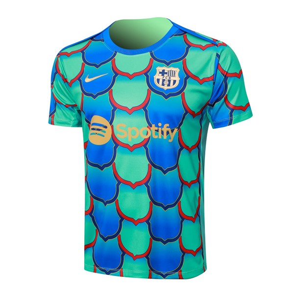 Camiseta Entrenamiento Barcelona 2024 2025 Verde Azul